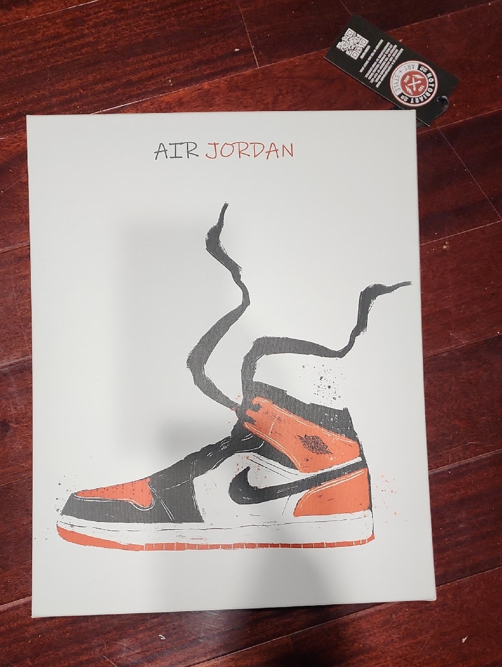 Notoriart Air Jordan Canvas Shattered Backboard Decor Sneakerhead Jordan 1